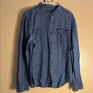 Structure Blue Button-Up Women's shirt size L